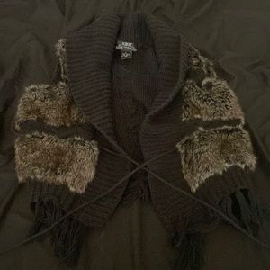 Faux fur vest